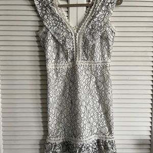 White Lace Detail Dress